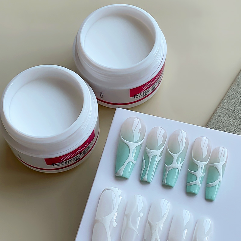 Acrylic Powder Clear - مسحوق أكريليك احترافي وردي/أبيض/شفاف 4.5×4 سم