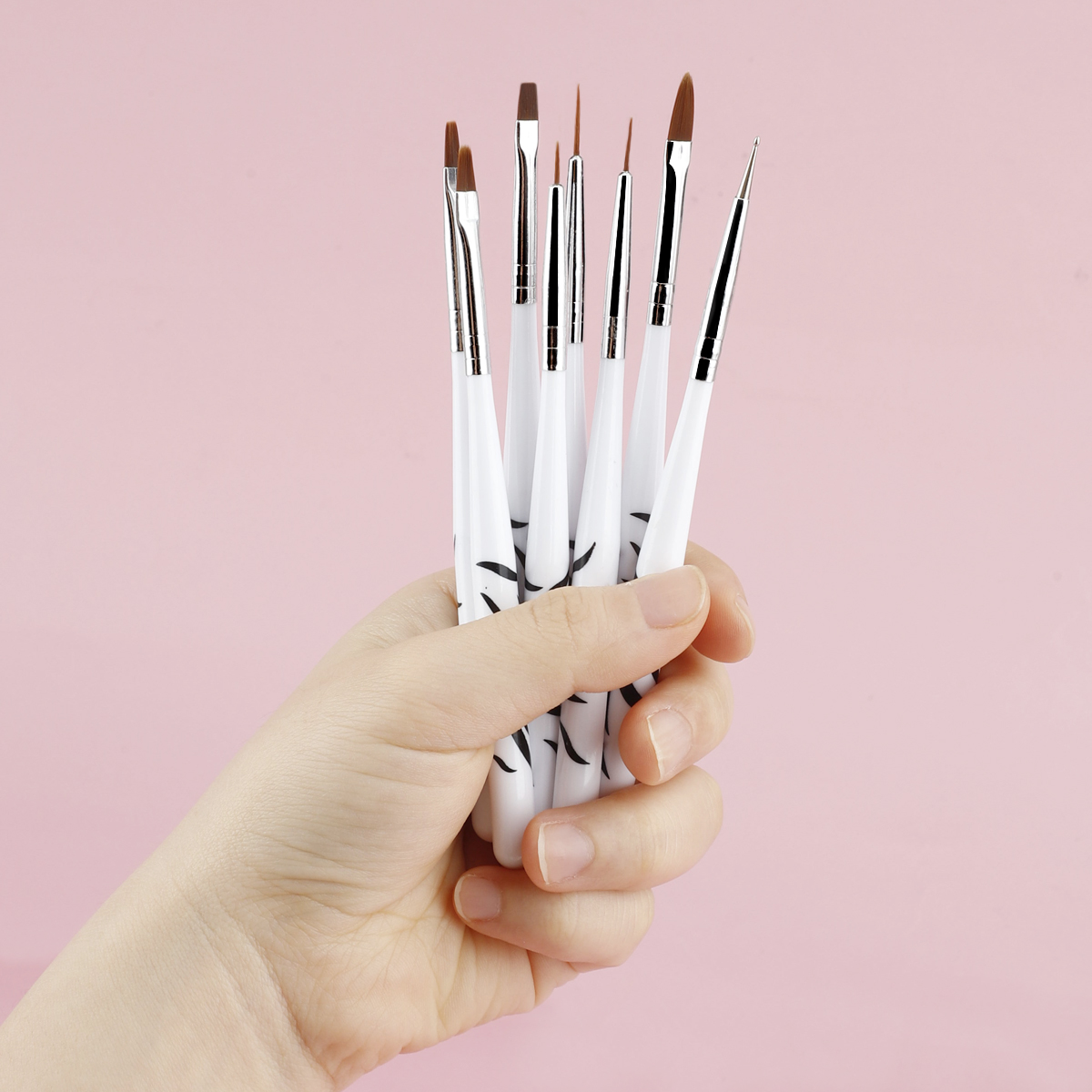 Nail Art Zebra Design - زيبرا مقبض فرشاة الأظافر مجموعة لمسمار