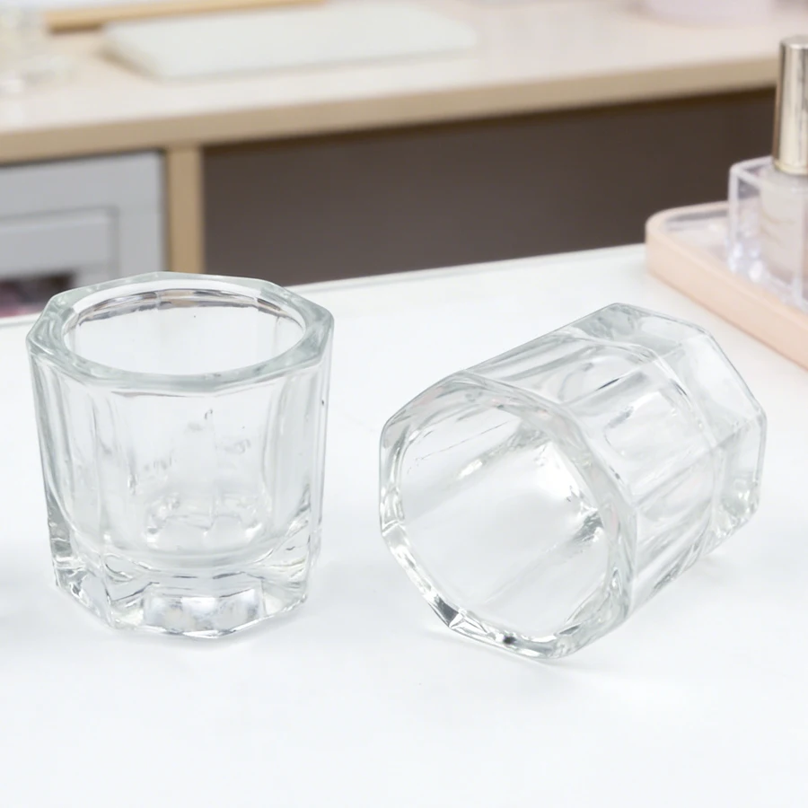 Acrylic Powder Clear - وعاء زجاجي كريستالي صغير، كوب أكريليك