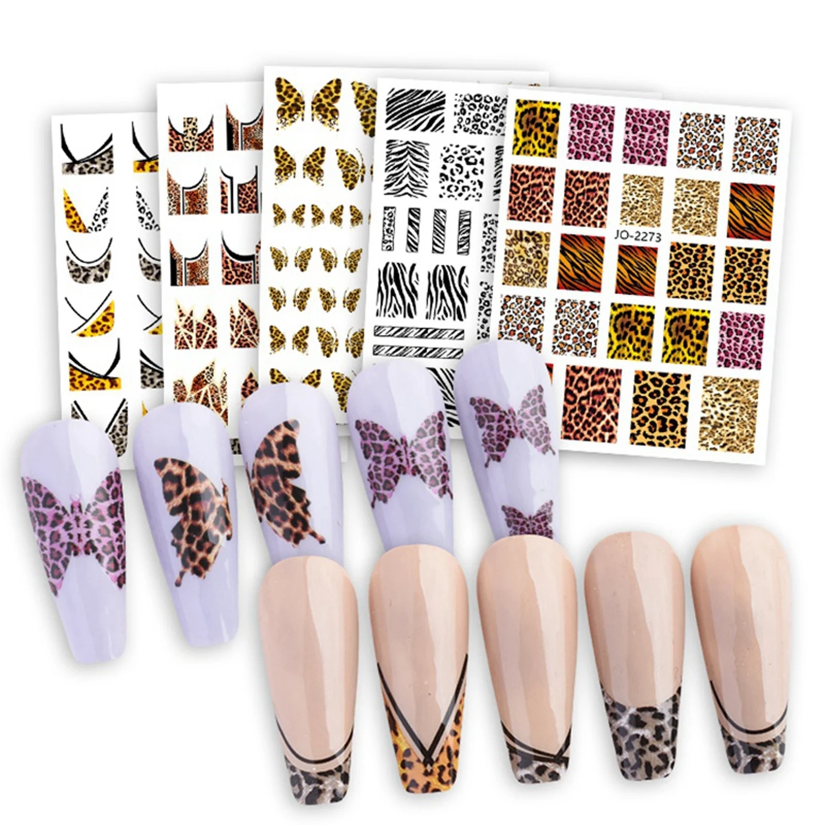 Nail Art Zebra Design - ليوبارد طباعة سلسلة مسمار الفن ملصقات