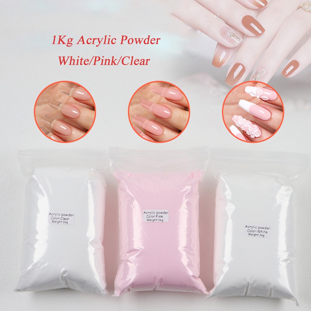 1 كجم مسحوق أكريليك للأظافر عا - مراجعة Acrylic Powder Clear وسعره