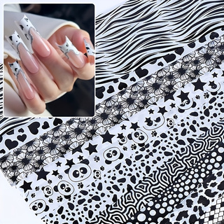 10 قطع من ورق نقل الأظافر بأنم - مراجعة Nail Art Zebra Design وسعره
