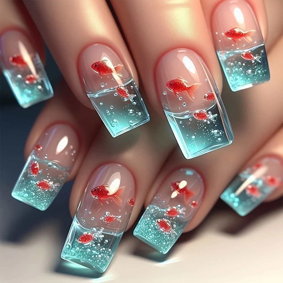 أظافر صناعية متوسطة الطول مربع - مراجعة Nail Art Yellow وسعره