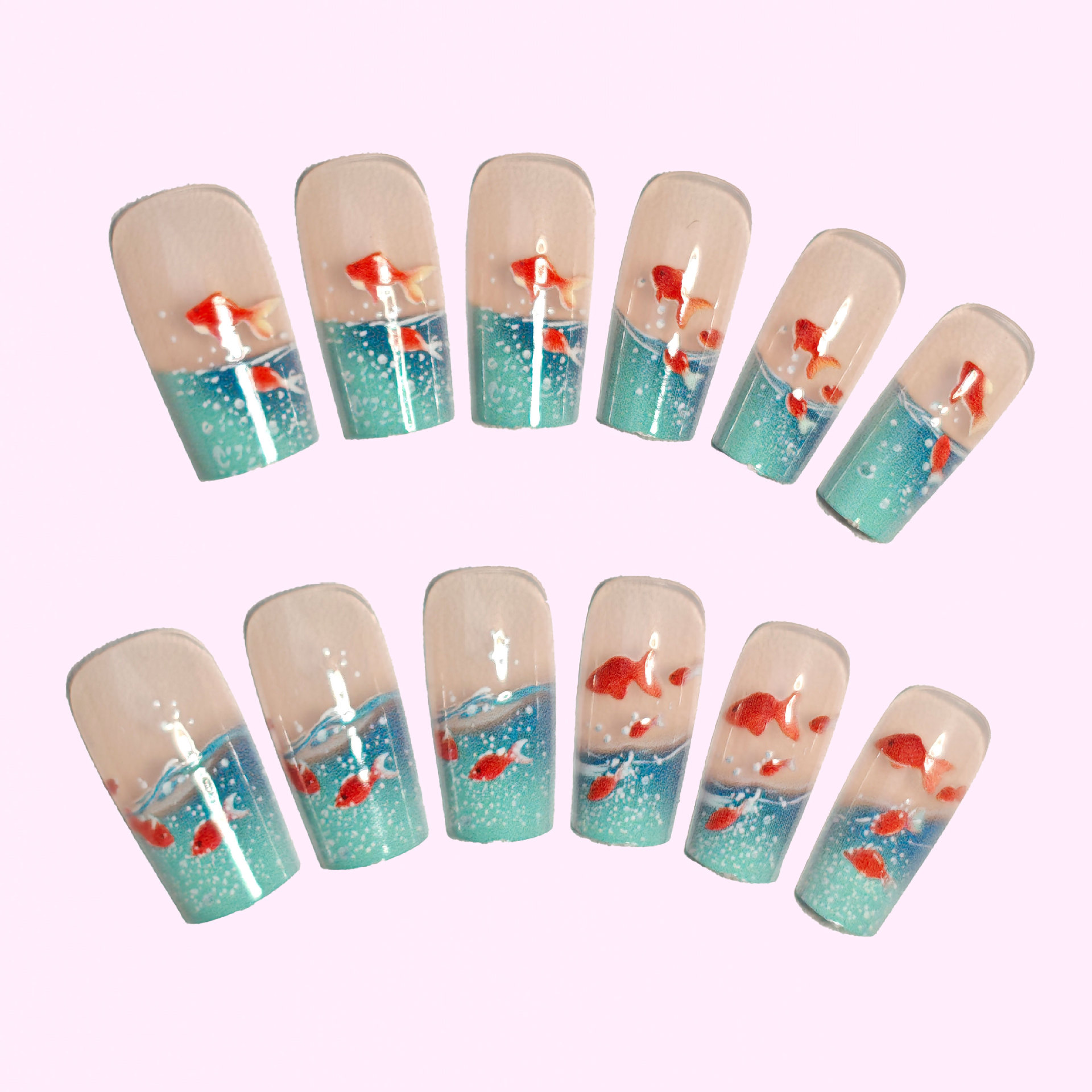 أظافر صناعية متوسطة الطول مربع - مراجعة Nail Art Yellow وسعره