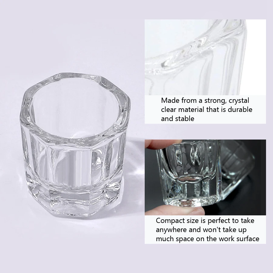 وعاء زجاجي كريستالي صغير، كوب  - مراجعة Acrylic Powder Clear وسعره