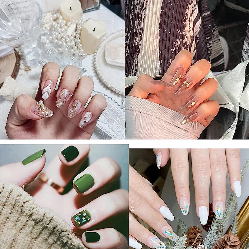 200 قطعة من أوراق الذهب المقلد - مراجعة Nail Art Gold وسعره