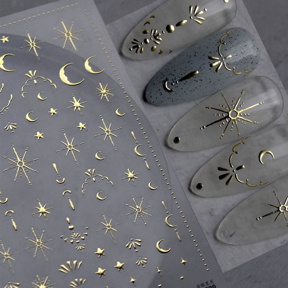ملصقات أظافر ثلاثية الأبعاد بت - مراجعة Nail Art Gold وسعره