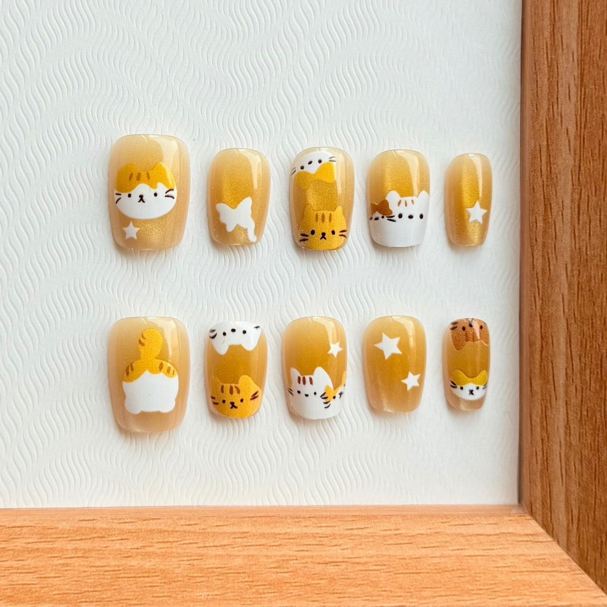 10 قطع من الأظافر الصناعية الص - مراجعة Nail Art Yellow وسعره