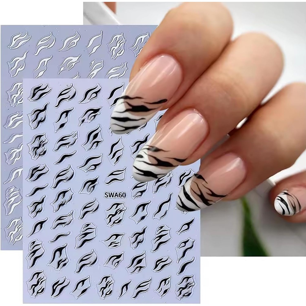 ملصقات أظافر ثلاثية الأبعاد بن - مراجعة Nail Art Zebra Design وسعره
