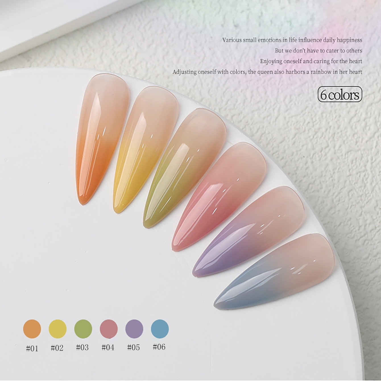 1-6 قطع من طلاء الأظافر الجل ا - مراجعة Nail Art Yellow وسعره