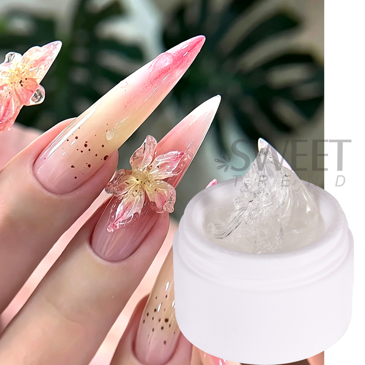 جل تمديد الأظافر غير اللاصق 15 - مراجعة Acrylic Powder Clear وسعره